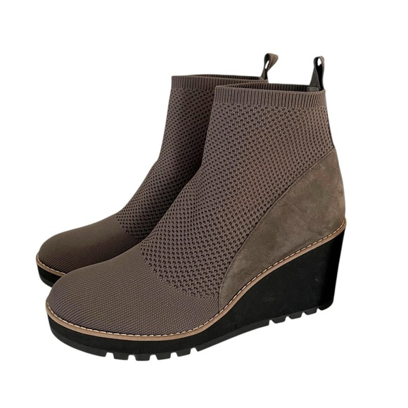 Eileen Fisher dark taupe Wedge booties! - Picture 5 of 5